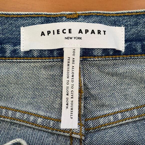 NWT Apiece Apart Camilla Cropped Straight Jeans in Austin Wash Women's size 28 - Picture 3 of 12
